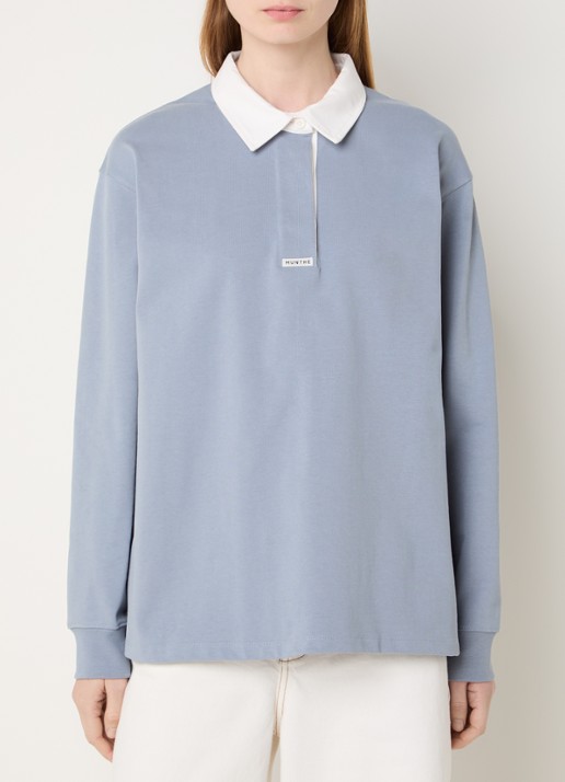 MUNTHE Becent sweater met polokraag en logo