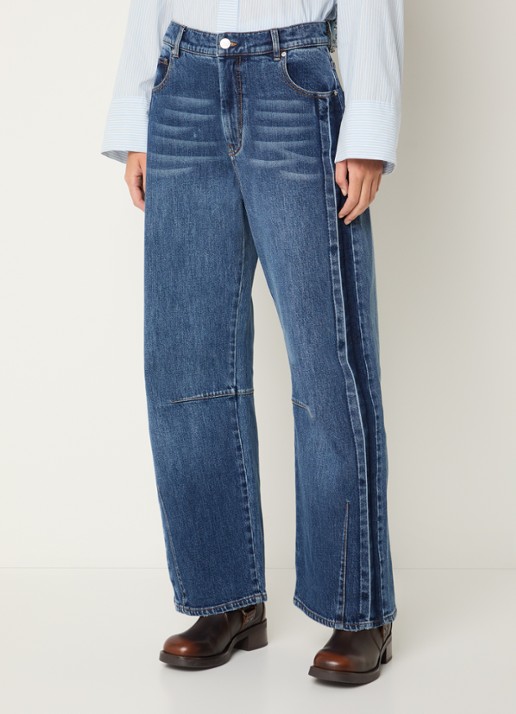 MUNTHE Bohdi high waist bootcut jeans met medium wassing