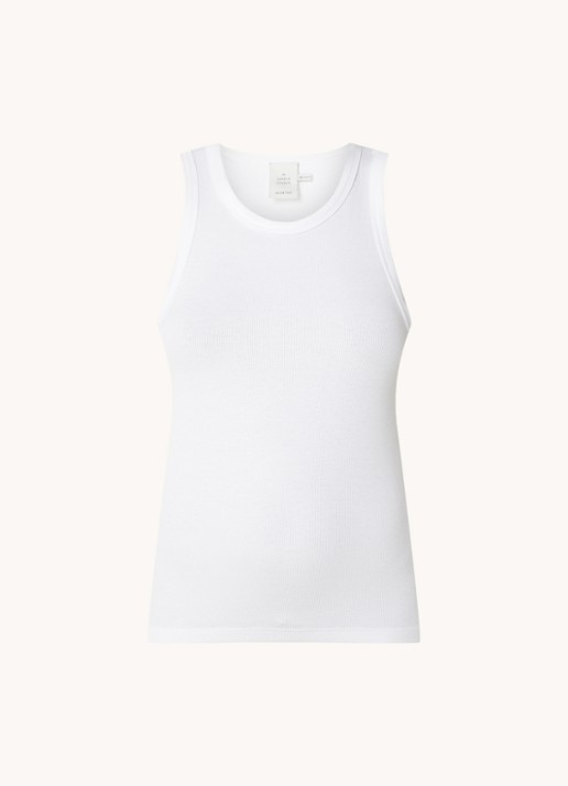 MUNTHE Ribgebreide tanktop met ronde hals