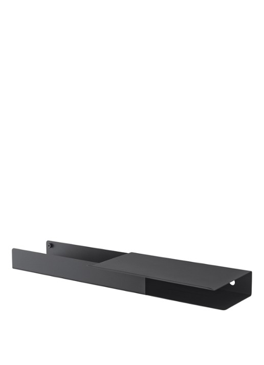 Muuto Folded wandplank 62 x 19 cm - voorkant zwart