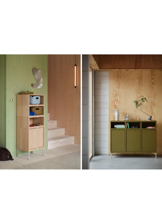 Muuto Restore opbergmand 48 x 35 cm - voorkant 5 donkergroen