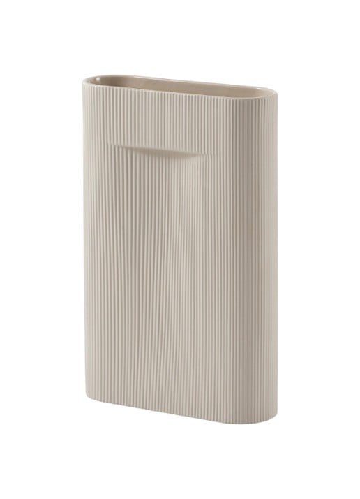 Muuto Ridge vaas 48 cm  - voorkant beige