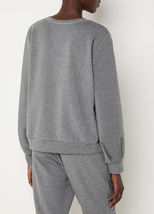 My Essential Wardrobe 23 sweater met ronde hals - achterkant grijsmele
