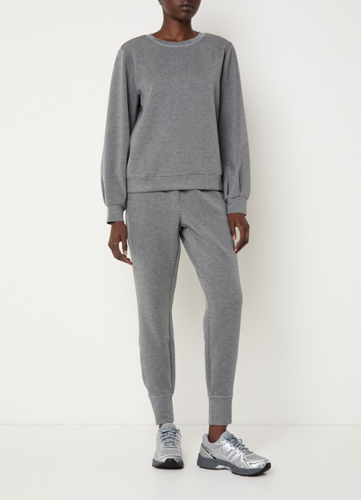 My Essential Wardrobe 23 sweater met ronde hals - voorkant 4 grijsmele