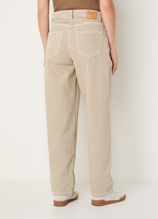 My Essential Wardrobe Baloo high waist balloon jeans met gekleurde wassing - achterkant 3 beige