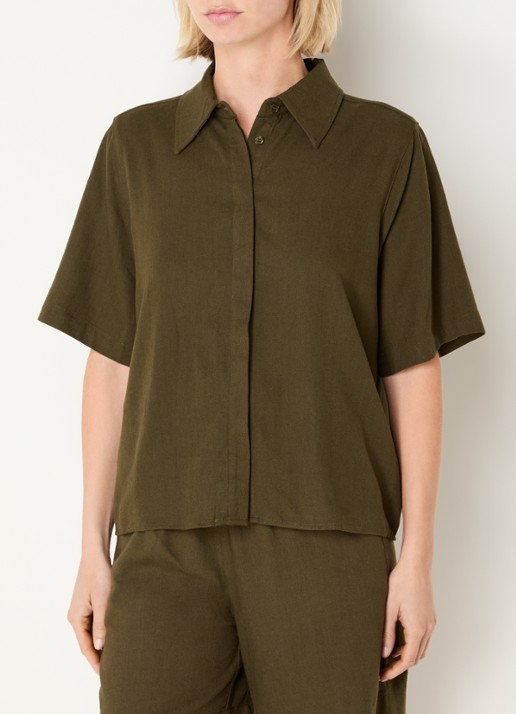My Essential Wardrobe Dias blouse in linnenblend