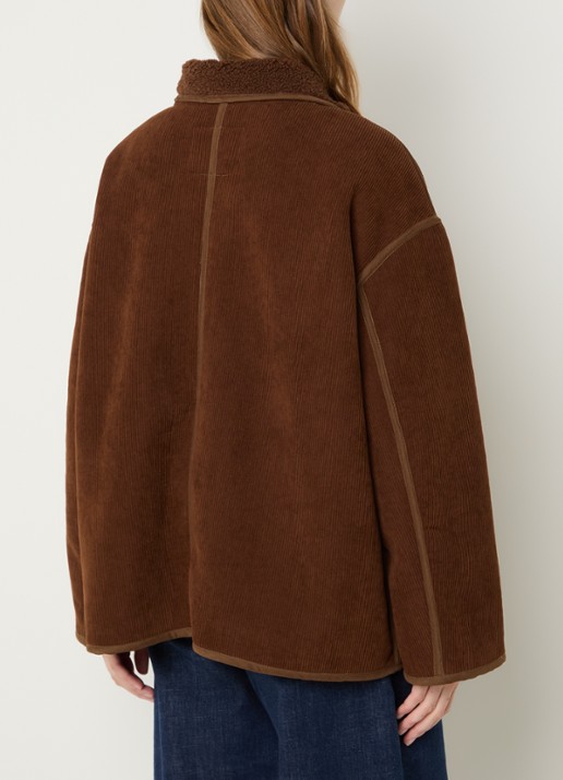 My Essential Wardrobe Funa jack van corduroy - achterkant 3 bruin