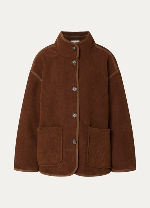 My Essential Wardrobe Funa jack van corduroy - voorkant bruin