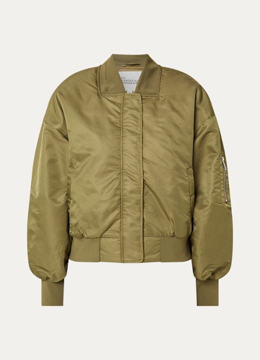 My Essential Wardrobe Helga bomberjack met ritszakken - voorkant legergroen