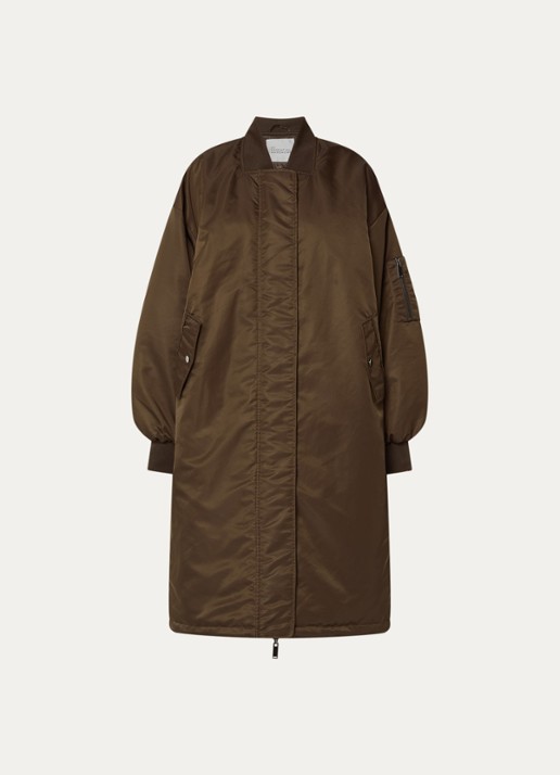 My Essential Wardrobe Helga parka met klepzakken - voorkant 3 bruin