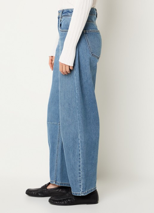 My Essential Wardrobe Hottie balloon jeans met medium wassing - detail 2 indigo