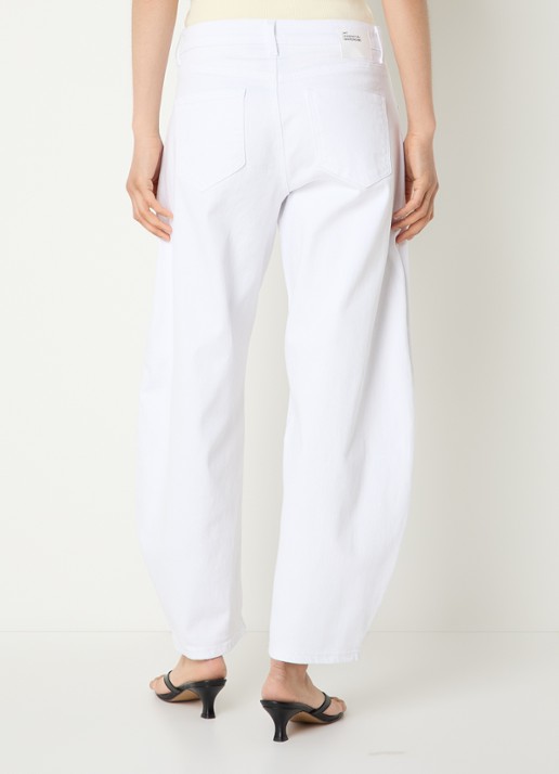 My Essential Wardrobe Hottie mid waist balloon fit jeans met gekleurde wassing  - achterkant 5 wit