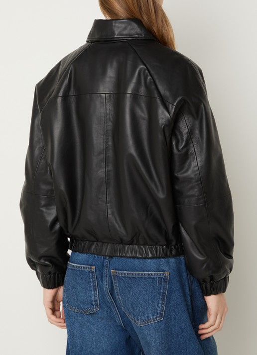 My Essential Wardrobe Luba jack van lamsleer - achterkant 4 zwart