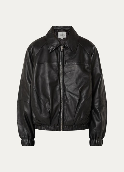 My Essential Wardrobe Luba jack van lamsleer - voorkant 2 zwart