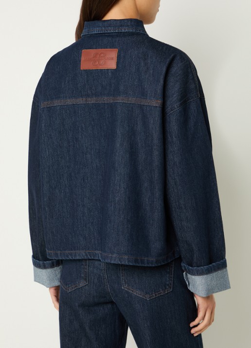 My Essential Wardrobe Malle spijkerjas met opgestikte zakken - achterkant 2 indigo