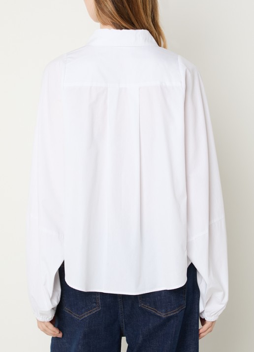 My Essential Wardrobe Sunna blouse met ballonmouw - achterkant 4 wit