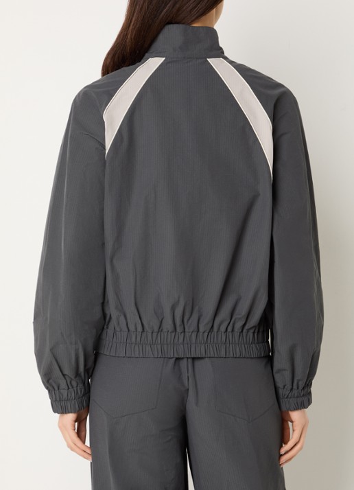 My Essential Wardrobe Tasma bomberjack met streepprint - achterkant 4 antraciet
