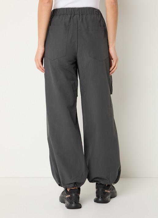 My Essential Wardrobe Tasma high waist tapered fit trackpants met trekkoord - achterkant 2 antraciet