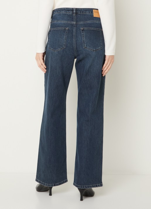 My Essential Wardrobe The Louis 139 high waist loose fit jeans met donkere wassing - achterkant 5 indigo