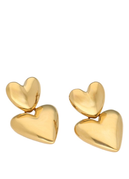 My Jewellery 2 Hearts oorstekers - achterkant 3 goud