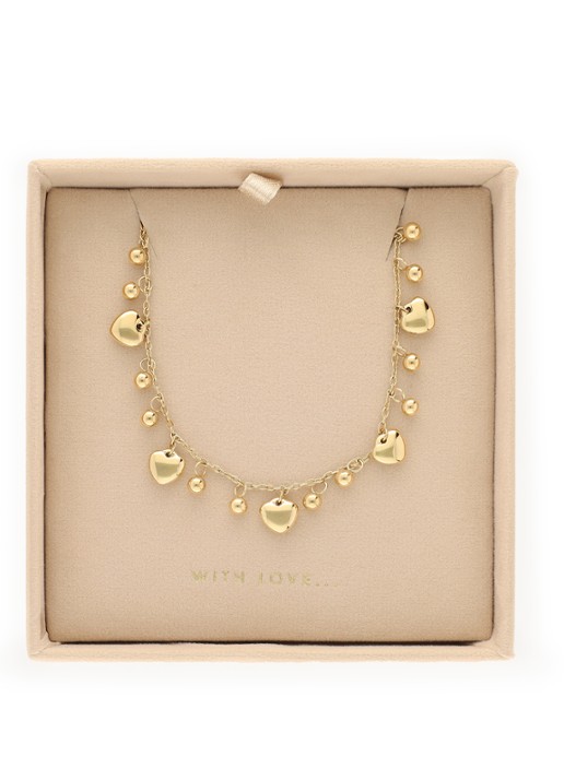 My Jewellery Hearts & dots ketting met bedels - detail 5 goud