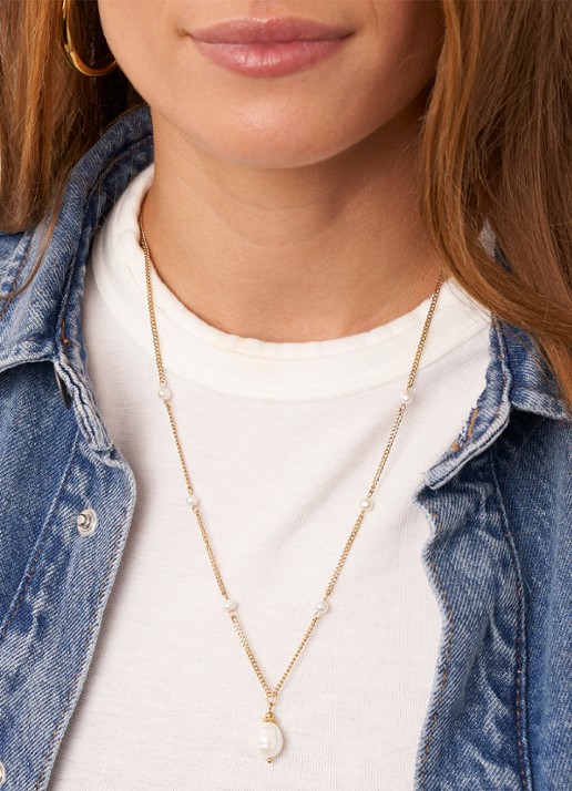 My Jewellery Ketting met imitatieparels - voorkant 2 goud