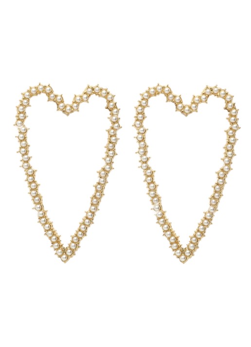 My Jewellery Open hearts oorstekers met imitatieparels