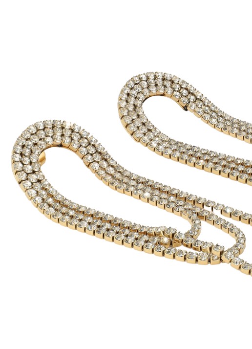 My Jewellery Oval strass oorstekers - achterkant 3 goud