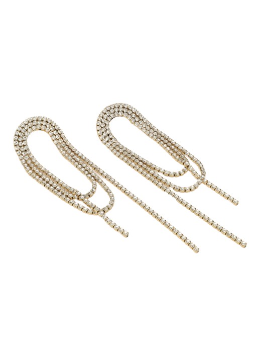 My Jewellery Oval strass oorstekers - detail 4 goud