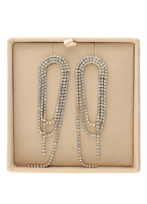 My Jewellery Oval strass oorstekers - detail 5 goud