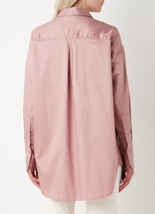 NA-KD Oversized blouse met borstzak - achterkant 2 oudroze