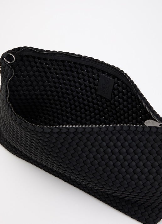 Naghedi Porto Medium Half Moon schoudertas met afneembare schouderriem  - detail 3 zwart
