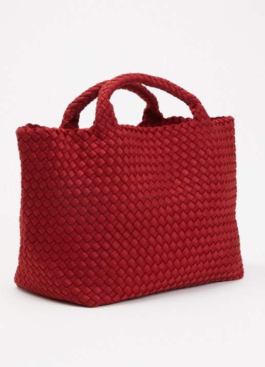 Naghedi St Barths Medium shopper met uitneembaar etui - achterkant 4 donkerrood