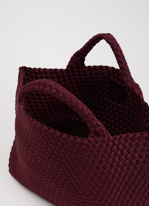 Naghedi St Barths Medium shopper met uitneembaar etui - detail bordeauxrood