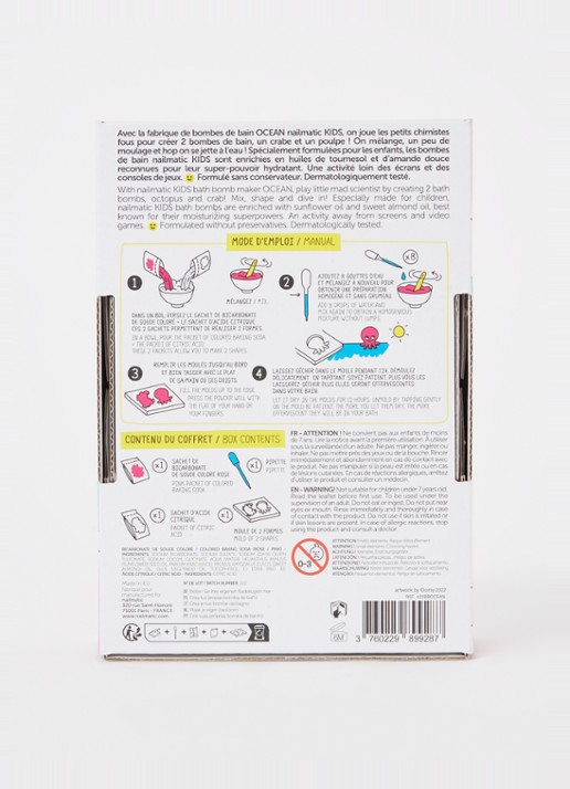 Nailmatic DIY badbruisbal knutselset - voorkant 2 roze