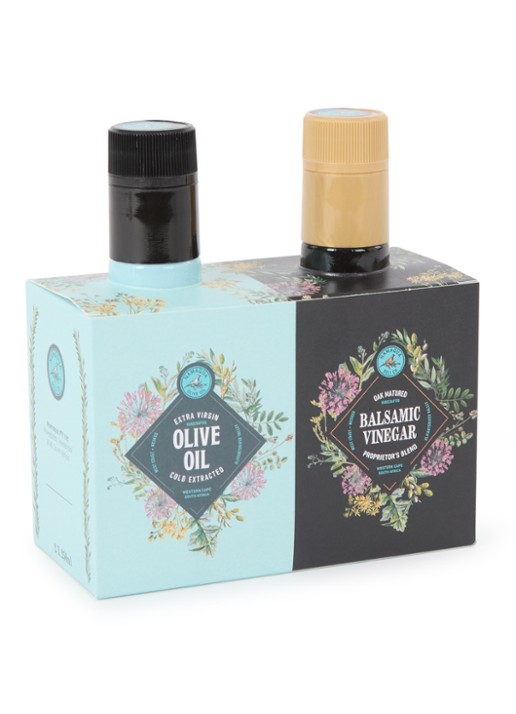 Namaqua Olives & Olive Oil Olie- en azijnfles 250 ml set van 2