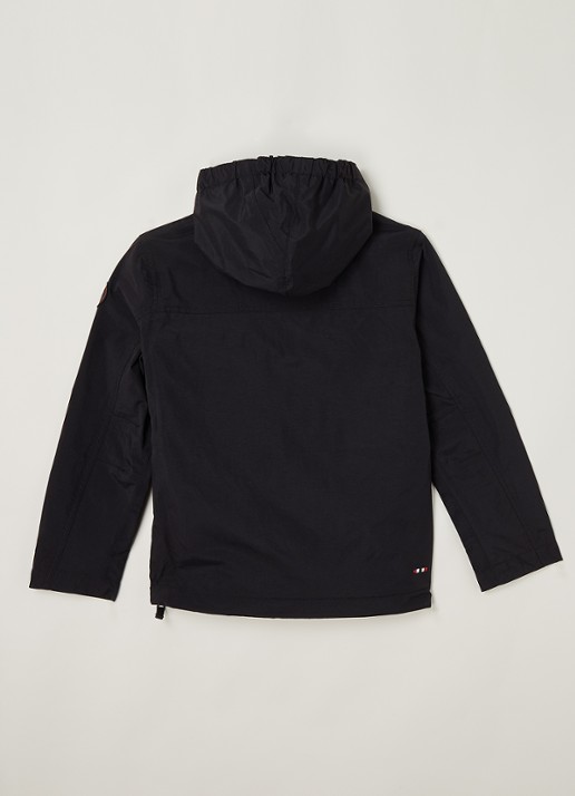 Napapijri Rainforest anorak met klepzak en waterafstotende coating  - achterkant zwart