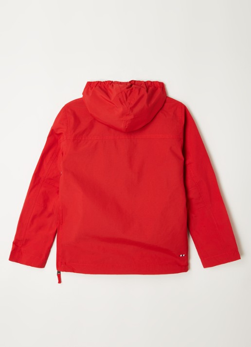 Napapijri Rainforest anorak met klepzak en waterafstotende coating  - achterkant rood