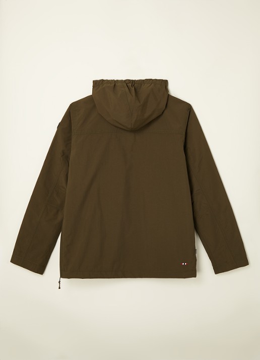 Napapijri Rainforest anorak met klepzak en waterafstotende coating  - achterkant 3 groen