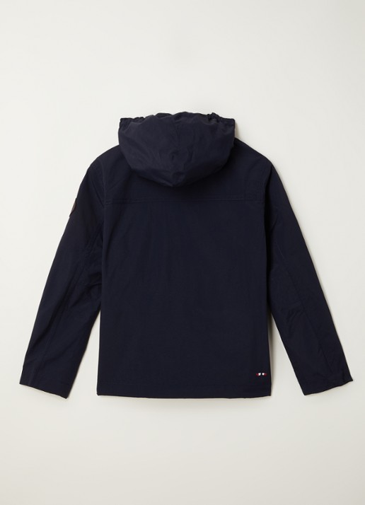 Napapijri Rainforest anorak met klepzak en waterafstotende coating  - achterkant 3 donkerblauw