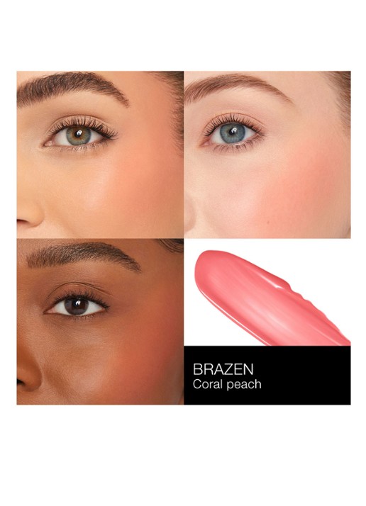 NARS Afterglow Liquid Blush - vloeibare blush - detail 3 brazen 
