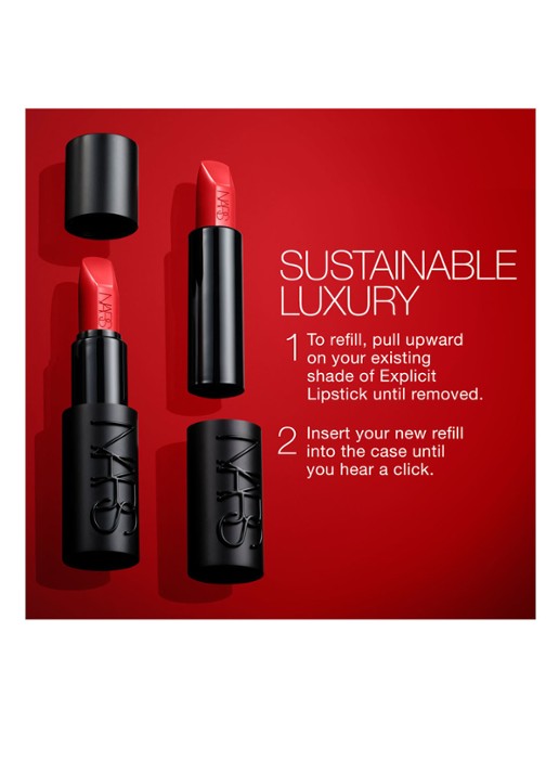 NARS Explicit Lipstick Refill - navulling - detail 3 take it off - 866