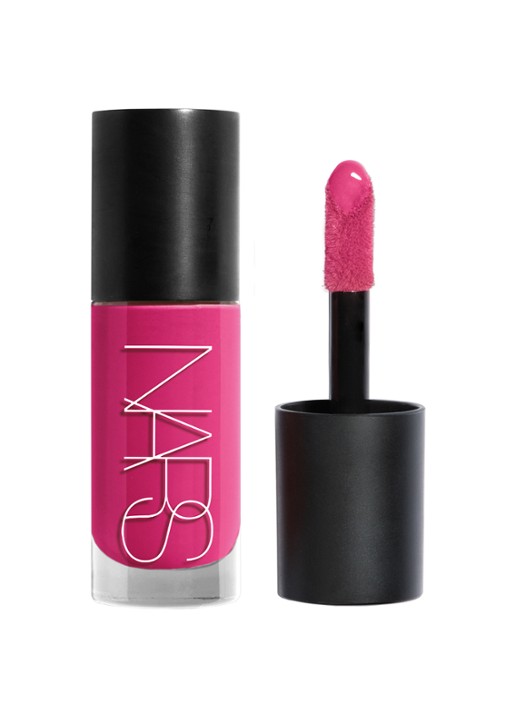 NARS Insatiable Liquid Blush - vloeibare blush - voorkant 6 girl happy