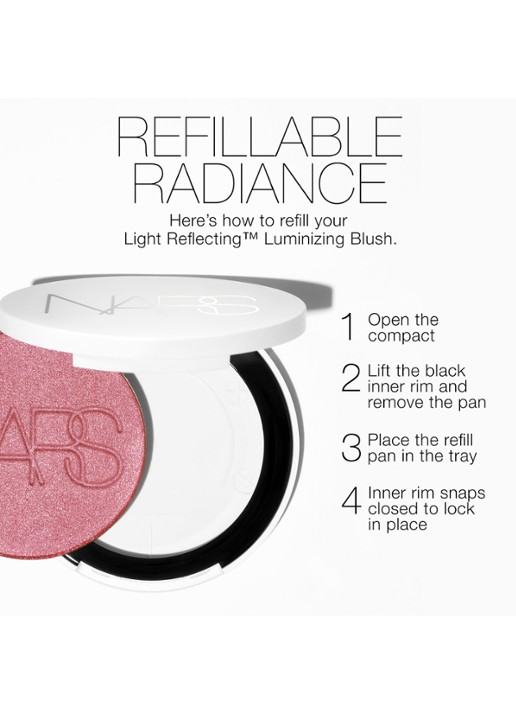 NARS Light Reflecting Luminizing Blush Refill - navulling - detail 6 inferno