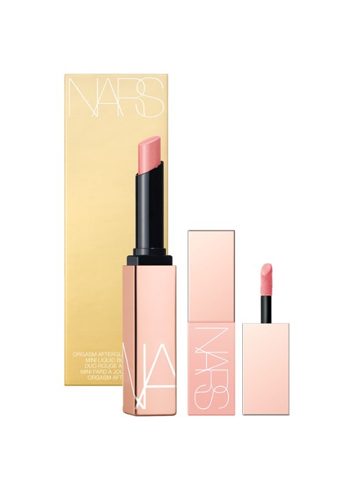 NARS Orgasm Afterglow Lipstick & Mini Liquid Blush Duo - Limited Edition make-up set - voorkant 5 orgasm