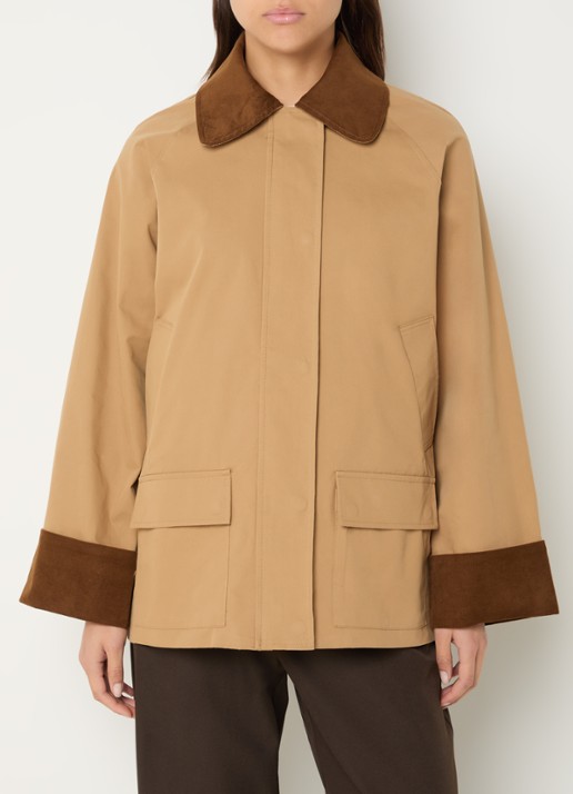 Neo Noir Anastacia barn jack met details van corduroy en klepzakken