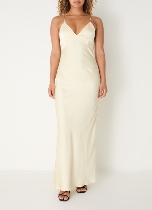 Neo Noir Colly maxi avondjurk met applicatie