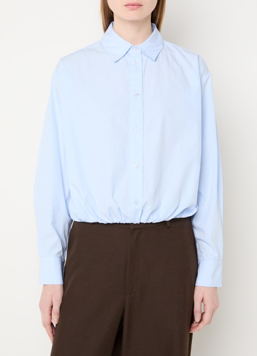 Neo Noir Emmana cropped blouse van katoen