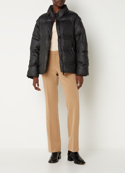 Neo Noir Fox puffer jack met afneembare capuchon - voorkant 2 zwart