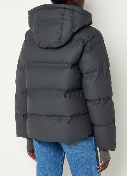 Neo Noir Fox puffer jack met afneembare capuchon - achterkant 3 antraciet